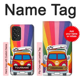 Samsung Galaxy A53 5G Hard Case Hippie Van with custom name