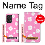 Samsung Galaxy A53 5G Hard Case Pink Floral Pattern with custom name