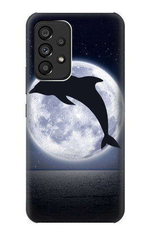 Samsung Galaxy A53 5G Hard Case Dolphin Moon Night
