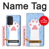 Samsung Galaxy A53 5G Hard Case Cat Paw with custom name