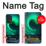 Samsung Galaxy A53 5G Hard Case Aurora Northern Light with custom name