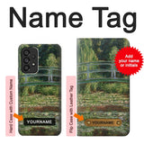 Samsung Galaxy A53 5G Hard Case Claude Monet Footbridge and Water Lily Pool with custom name