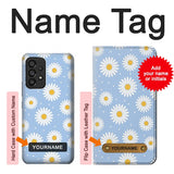 Samsung Galaxy A53 5G Hard Case Daisy Flowers Pattern with custom name