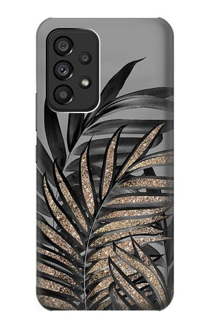 Samsung Galaxy A53 5G Hard Case Gray Black Palm Leaves