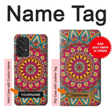 Samsung Galaxy A53 5G Hard Case Hippie Art Pattern with custom name