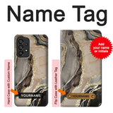 Samsung Galaxy A53 5G Hard Case Marble Gold Graphic Printed with custom name