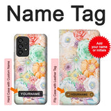 Samsung Galaxy A53 5G Hard Case Pastel Floral Flower with custom name