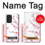 Samsung Galaxy A53 5G Hard Case Pink Cherry Blossom Spring Flower with custom name