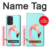 Samsung Galaxy A53 5G Hard Case Pink Flamingo with custom name