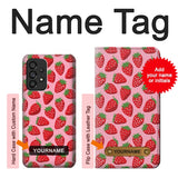 Samsung Galaxy A53 5G Hard Case Strawberry Pattern with custom name