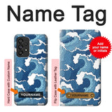 Samsung Galaxy A53 5G Hard Case Wave Pattern with custom name