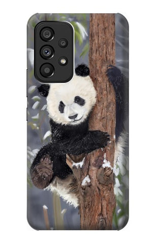 Samsung Galaxy A53 5G Hard Case Cute Baby Panda Snow Painting