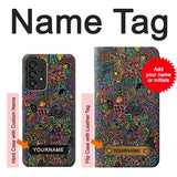 Samsung Galaxy A53 5G Hard Case Psychedelic Art with custom name