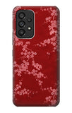 Samsung Galaxy A53 5G Hard Case Red Floral Cherry blossom Pattern