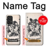 Samsung Galaxy A53 5G Hard Case Vintage Playing Card with custom name