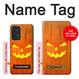 Samsung Galaxy A53 5G Hard Case Pumpkin Halloween with custom name