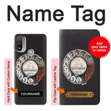  Moto G8 Power Hard Case Retro Rotary Phone Dial On with custom name