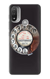  Moto G8 Power Hard Case Retro Rotary Phone Dial On