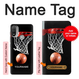  Moto G8 Power Hard Case Basketball with custom name