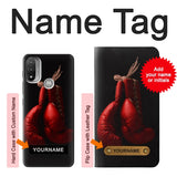  Moto G8 Power Hard Case Boxing Glove with custom name