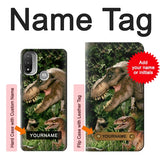  Moto G8 Power Hard Case Trex Raptor Dinosaur with custom name