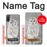  Moto G8 Power Hard Case Snowy Owl White Owl with custom name