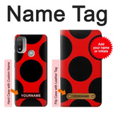  Moto G8 Power Hard Case Lady bug Dot Pattern with custom name