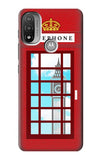  Moto G8 Power Hard Case England Classic British Telephone Box Minimalist