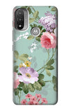  Moto G8 Power Hard Case Flower Floral Art Painting