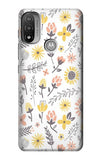  Moto G8 Power Hard Case Pastel Flowers Pattern