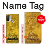  Moto G8 Power Hard Case One Kilo Gold Bar with custom name