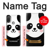  Moto G8 Power Hard Case Cute Panda Cartoon with custom name