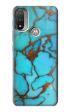  Moto G8 Power Hard Case Aqua Turquoise Rock