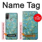  Moto G8 Power Hard Case Vincent Van Gogh Almond Blossom with custom name