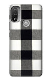  Moto G8 Power Hard Case Black and White Buffalo Check Pattern