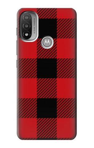  Moto G8 Power Hard Case Red Buffalo Check Pattern