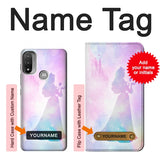  Moto G8 Power Hard Case Princess Pastel Silhouette with custom name