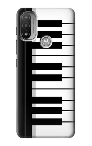  Moto G8 Power Hard Case Black and White Piano Keyboard