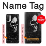  Moto G8 Power Hard Case Death Skull with custom name