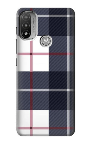  Moto G8 Power Hard Case Plaid Fabric Pattern