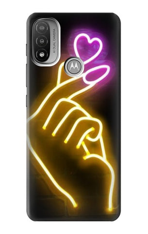  Moto G8 Power Hard Case Cute Mini Heart Neon Graphic