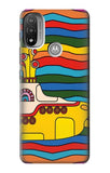  Moto G8 Power Hard Case Hippie Yellow Submarine