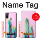  Moto G8 Power Hard Case Cactus with custom name