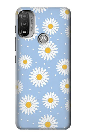  Moto G8 Power Hard Case Daisy Flowers Pattern