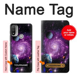  Moto G8 Power Hard Case Galaxy Outer Space Planet with custom name