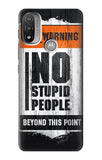  Moto G8 Power Hard Case No Stupid People