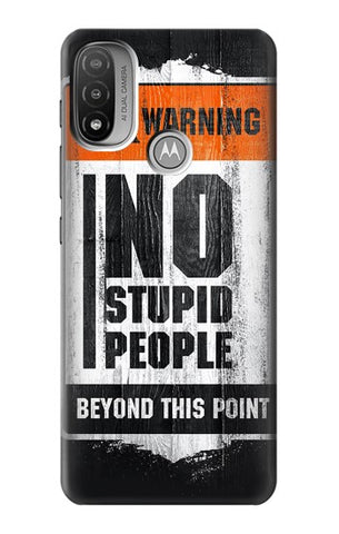  Moto G8 Power Hard Case No Stupid People