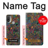  Moto G8 Power Hard Case Psychedelic Art with custom name