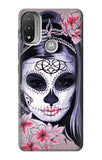  Moto G8 Power Hard Case Sugar Skull Steam Punk Girl Gothic