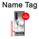 Samsung Galaxy Fold3 5G Hard Case White Horse with custom name